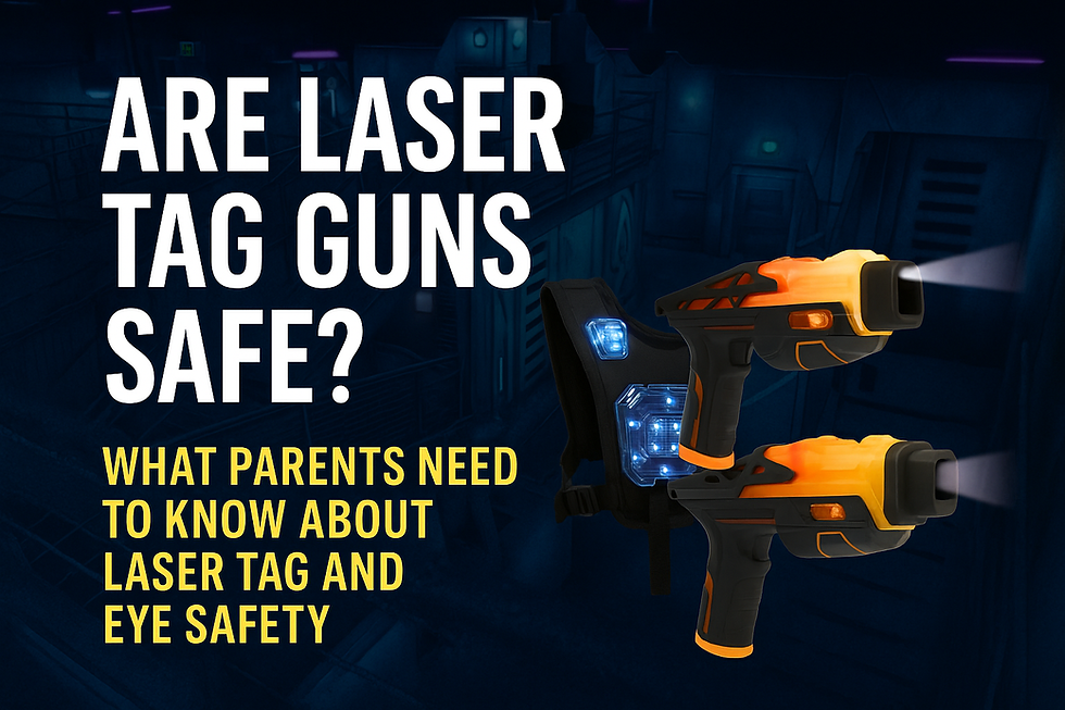 Wondering if laser tag is safe? Learn how laser tag guns work, why they’re safe for eyes, and why laser tag is a fun, pain-free activity for all ages.